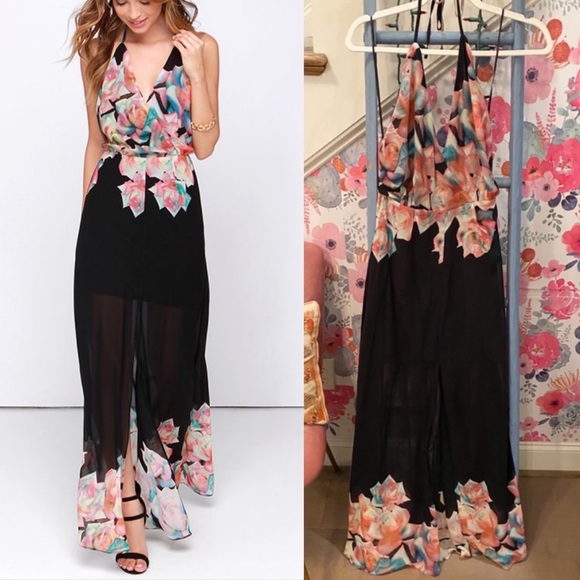 Lulus Dresses & Skirts - Lulus Watercolor Me Impressed Maxi Dress